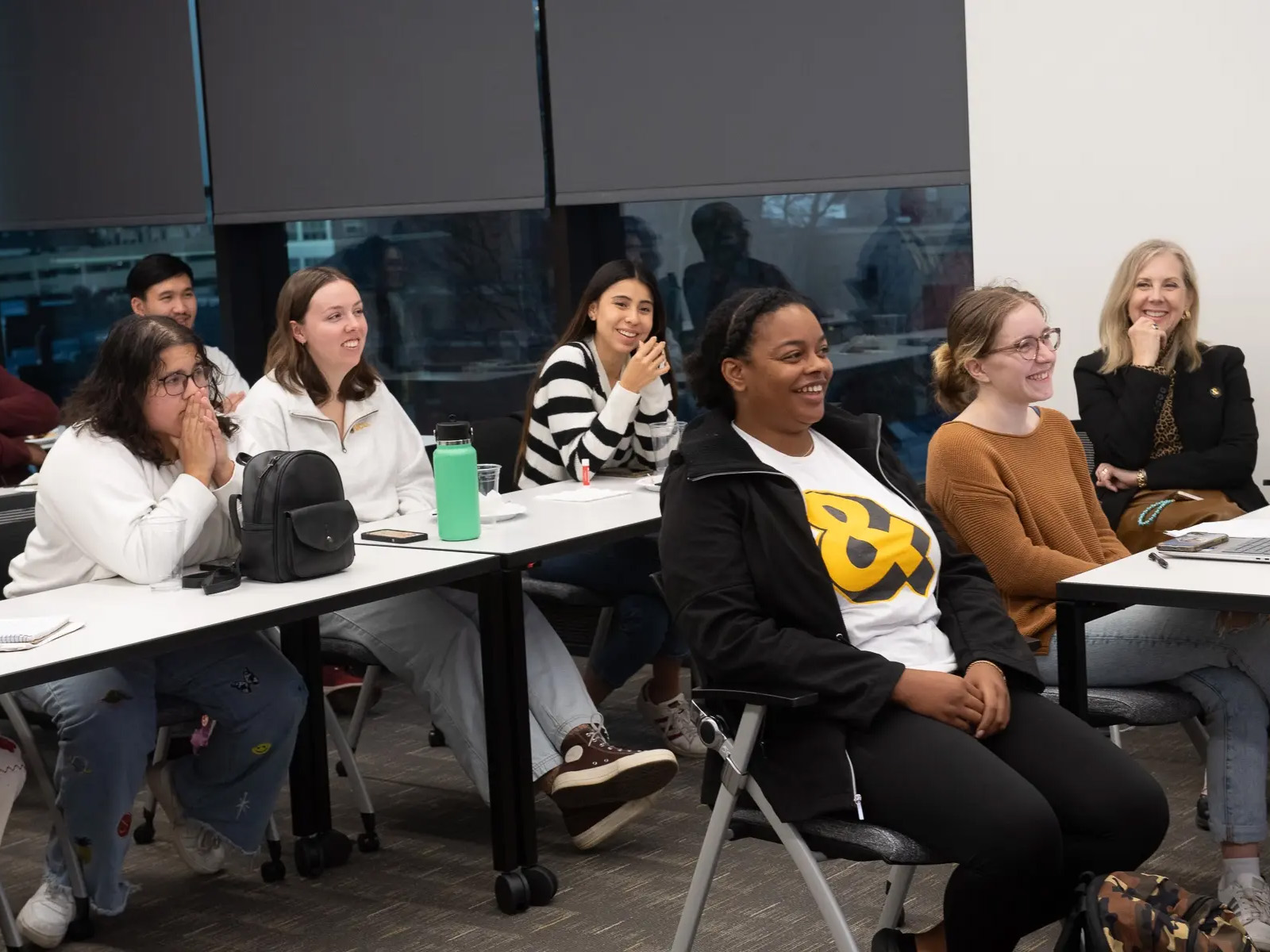 Students sitting in a classroom