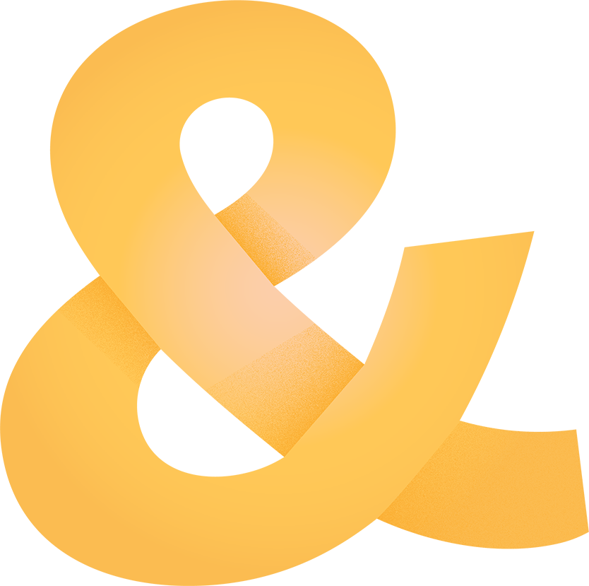 large gold ampersand