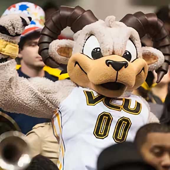 VCU mascot Rodney the Ram