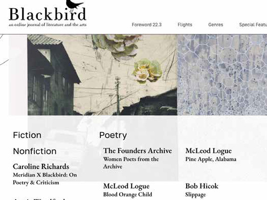 Screenshot of the blackbird.vcu.edu homepage