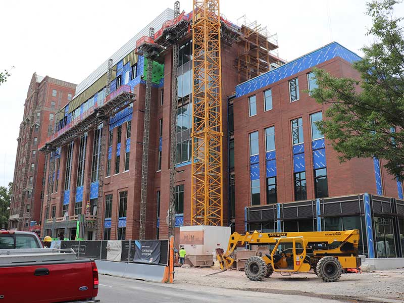 the new stem building under construction on franklin street at v.c.u.