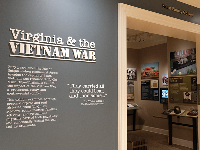 Entryway to the Virginia & the Vietnam War exhibit at the Virginia Museum of History and Culture